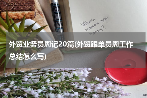 外贸业务员周记20篇(外贸跟单员周工作总结怎么写)