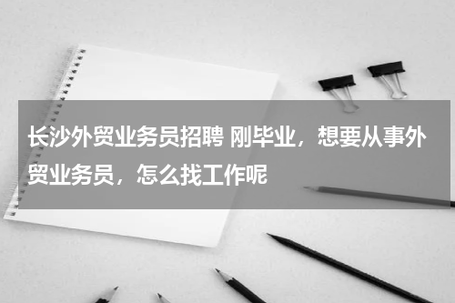 长沙外贸业务员招聘 刚毕业，想要从事外贸业务员，怎么找工作呢