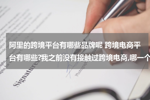 阿里的跨境平台有哪些品牌呢 跨境电商平台有哪些?我之前没有接触过跨境电商,哪一个平台是更加适合我的呢? 这种类型的?