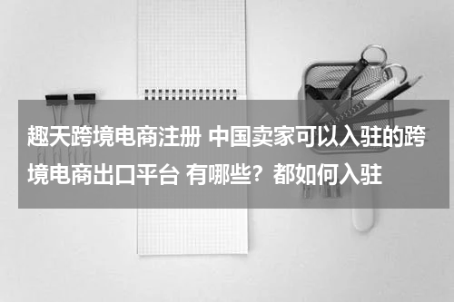 趣天跨境电商注册 中国卖家可以入驻的跨境电商出口平台 有哪些？都如何入驻