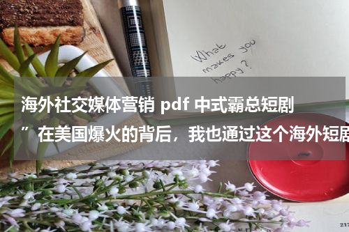 海外社交媒体营销 pdf 中式霸总短剧”在美国爆火的背后，我也通过这个海外短剧平台搬砖-撸美金-赚了不少！